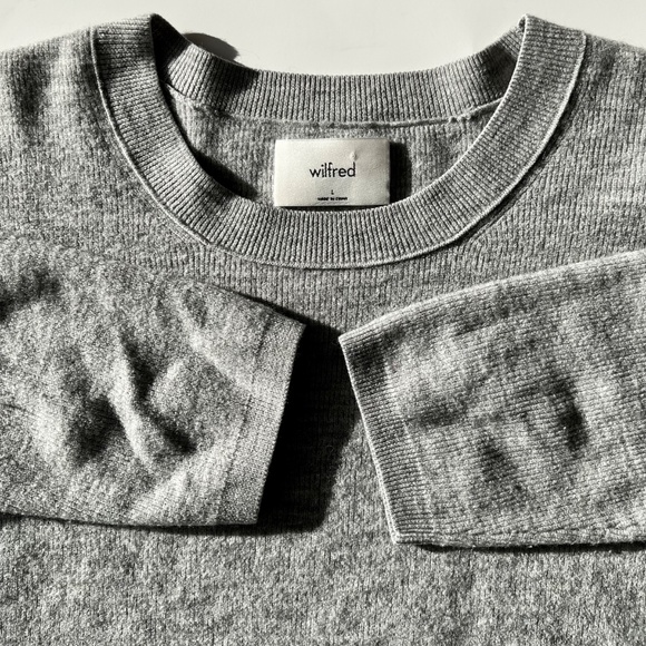 Wilfred Balzac Wool Sweater Grey 3/4-length Sleeves Women's Size Large - Picture 5 of 7